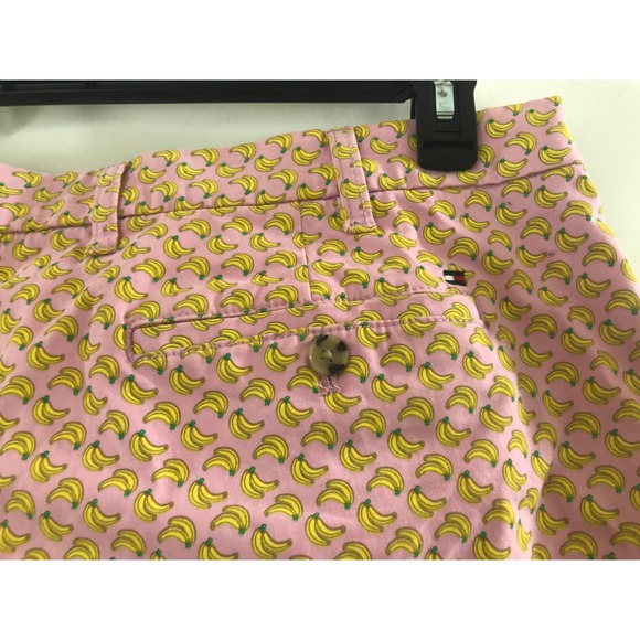 Men's pink shorts banana pattern Tommy Hilfiger TH Flex fit 9 inseam Size 40 New - Picture 7 of 10